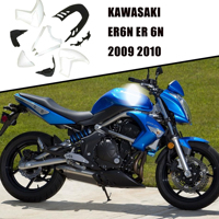 Carénage en ABS blanc non peint personnalisable pour Kawasaki ER6N ER 6N 2009 2010