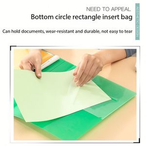 Classeur A5 personnalisé avec logo, dossier à 2 trous, en plastique transparent épais, grande capacité, pour le rangement de reçus et de factures de bureau - Product Image 4