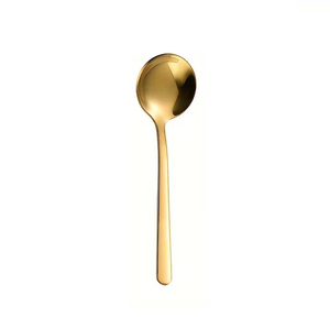Hot Sale Mini Gouden Dessert <span class=keywords><strong>Lepel</strong></span> 304 Edelstahl Metall Kleiner runder Löffel - Product Image 6