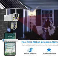 Caméra IP WiFi à double objectif 6MP, alimentée par énergie solaire, système de caméra de sécurité extérieure pour la maison