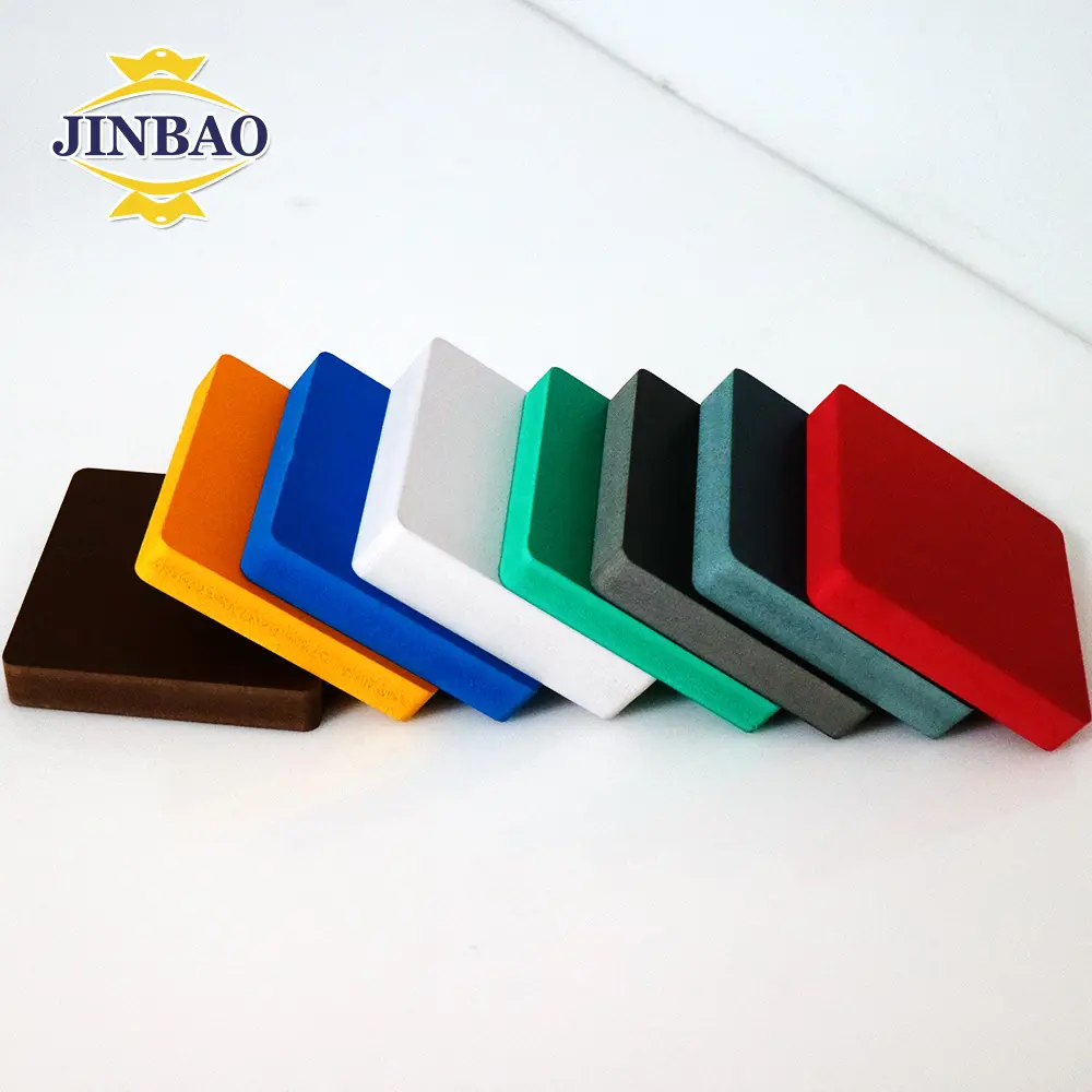 JINBAO 5 มม.10 มม.0.5g/cm3 สีสีขาวสีดําตู้ครัวเฟอร์นิเจอร์ป้องกันอัคคีภัยสารหน่วงไฟ PVC แผ่น Forex