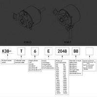 Encodeur incrémental optique Moteur servo Fuji Ym523756-9m Haute résolution 16384PPR IP50/IP65 Certifié CE en Chine
