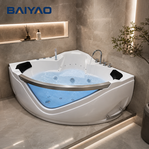 Hot Design Corner Yacusi Baignoire intérieure 2 personas Baignoire avec pompe en verre Jacuzzier et bains vérifiés - Product Image 6