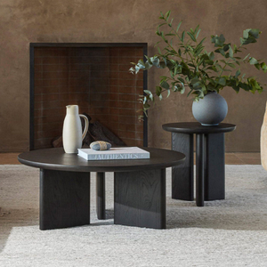 Đồ Nội Thất Nhà Phòng Khách Hiện Đại Đồ Nội Thất Giá Rẻ Bằng Gỗ Bên Bảng Óc Chó Màu Gỗ Khung Tam Giác Cơ Sở Bàn Ăn Cà Phê - Product Image 4