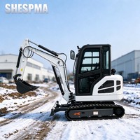 Mini-excavatrice sur chenilles fabriquée à Yantai, poids de la machine 2500 kg, pour la vente en gros aux acheteurs étrangers