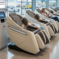Chaise de massage commerciale 4D à monnayeur, avec lecteur de carte et application, pour gare, avec fonction d'éjection du client