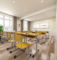 Meubles de classe scolaire modernes et écologiques en vente chaude, ensemble table et chaise ergonomique pour un seul élève avec tiroir de rangement