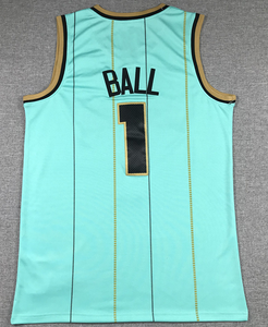 Camisetas de Baloncesto Deportivas Bordadas y Cosidas de Alta Calidad al por Mayor 2025, Camisetas de los Charlotte Hornets de <span class=keywords><strong>LaMelo</strong></span> Ball - Product Image 3