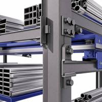 Système de stockage automatisé intelligent à commande PLC pour bibliothèque de profilés montés en hauteur pour entrepôt de tuyaux en acier lourds