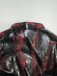 Chaqueta de Motociclista de Invierno para Hombre, Estilo Hip Hop, Delgada, de Lona Recubierta de Cuero PU, con Cierre de Cremallera - Product Image 5