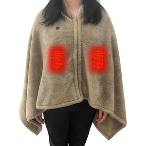 Tech Wearable 3 Heating Levels Usb <b>Throw</b> <b>Blanket</b> Wrap Winter Warming Heated Shawl <b>Blanket</b> for Home Office - Product Image 1