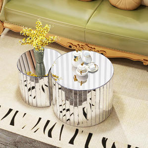 Luxury Convertible Silver Modern Coffee Table with Adjustable Height <b>Small</b> Size for Living Room Home Furniture - Product Image 3