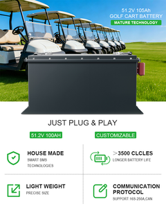 Harga pabrik 51.2V 105Ah kemasan baterai LiFePO4 3500 + siklus dengan 250A BMS pintar untuk mobil Golf besar & kendaraan utilitas - Product Image 6