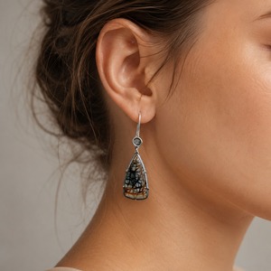Orecchini Pendenti in Vetro Colorato a Tema Picasso, Ornamenti per Orecchie in Stile Vintage, Fornitura Diretta dalla Fabbrica - Product Image 2