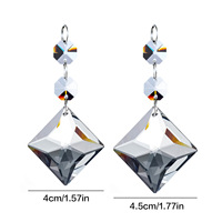 Ornement suspendu transfrontalier pour arbre de Noël, jardin ou mariage, en cristal K9, avec pendentif perle octogonale en deux parties, style attrape-soleil