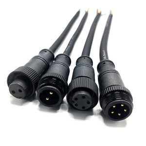 Conector Circular Personalizado à Prova d'Água de 2 Pinos com Cabo e Conector Macho para Alimentação de Iluminação LED - Product Image 1