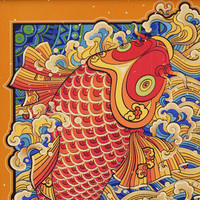 Yuyue Longmen Nouvelles décorations chinoises en laiton et bois, motif carpes koï, porte-bonheur, pour salon, cadre photo, cadeau de table, ornements de bureau