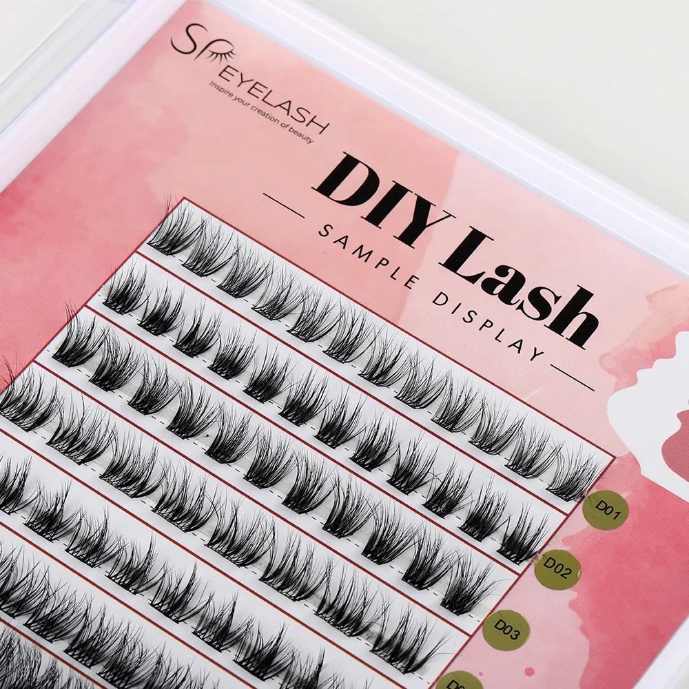 SP EYELASH 3D DIY Lash Clusters Wispy 3D Fluffy Individual Cluster Lashes DIY at Home Styles Mixed 3D Effect Natural Lashes