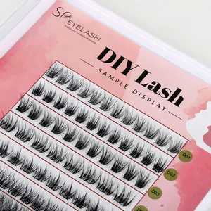 SP EYELASH 3D DIY Lash Clusters Wispy 3D Fluffy Individual Cluster Lashes DIY At Home Styles Mixed 3D Effect Natural Lashes