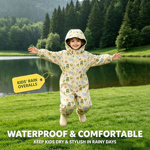 <span class=keywords><strong>Ropa</strong></span> de Trabajo Impermeable para Niños, Material de Poliéster, Trajes de Lluvia Ligeros con Dibujos Animados para Niños y <span class=keywords><strong>Niñas</strong></span>, Traje de Esquí - Product Image 1