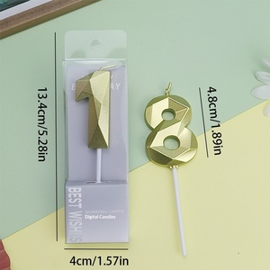 Hoogwaardige verjaardagskaarsen in digitale vorm, van paraffinewas, in doosverpakking, voor verjaardagsgebruik. - Product Image 2