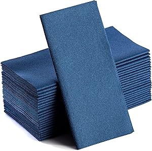 Serviettes d'invité jetables en lin bleu Serviettes en <span class=keywords><strong>papier</strong></span> <span class=keywords><strong>Serviette</strong></span> en <span class=keywords><strong>papier</strong></span> douce et absorbante pour la fête de <span class=keywords><strong>mariage</strong></span> <span class=keywords><strong>Papier</strong></span> Airlaid coloré - Product Image 2