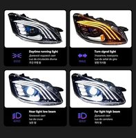 Conjunto de Faros LED para Mercedes Clase S W221 2006-2013 - Señal de Giro Secuencial, Luz Alta, DRL, Plug & Play, Compatible con S350 S500