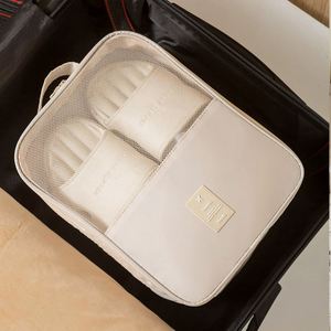Three-Layer Thickened Eco-friendly Dustproof Outdoor Travel Shoe <b>Storage</b> Bag Easy to Carry Polyester Material Zipper Closure - Product Image 4