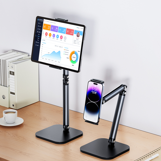 ZHIQING X69 Adjustable Tablet Stand, Stable Flexible Multi - Angle Holder for Phone/Tablet, Metal + ABS Material