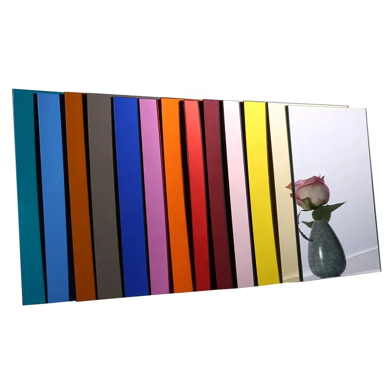 Đúc Thiết Kế Màu Nhựa Perspex Gương Tấm Board A4 Pmma Ống Kính Acrylic Sheets 1.5 Mm Độ Dày Vàng Gương Acrylic Tấm