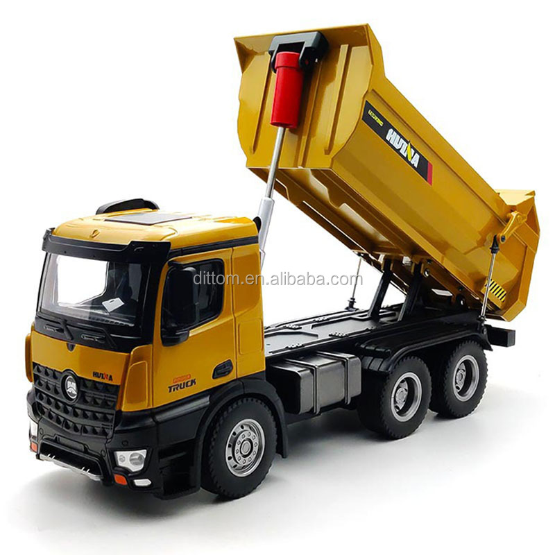 HuiNa 1582フルメタル1/14 10ch RCダンプトラック大型合金6輪Rc