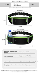 Moda Polyester Fanny Çanta Fermuar Yansıtıcı Koşucular Kemer Spor Bisiklet Egzersiz Spor Salonu Seyahat Koşu Cep Telefonu Spor Bel - Product Image 3