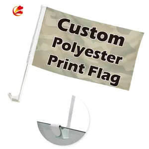 Aangepaste Auto Vlag Venster Clips Polyester Custom Blank Sublimatie Auto Vlag Voor Autoruiten