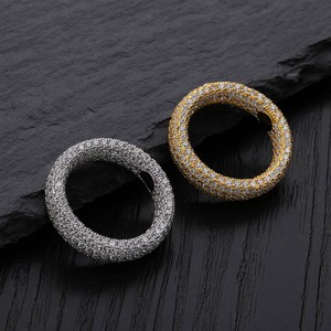 Anillo de Eternidad Completo con Micro Pavé de Circonitas Cúbicas, Diseñ<span class=keywords><strong>o</strong></span> de Tubo Redondo y Cúpula, Chapado en Oro y <span class=keywords><strong>Plata</strong></span> sobre Latón, Joyería Unisex para Parejas, Estilo Hip Hop, Venta al por Mayor - Product Image 3