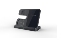 Chargeur sans fil 3-en-1 multifonctionnel pour table de chevet avec hub USB-C et support de montre, personnalisable avec logo, pour téléphones Samsung – Meilleures ventes
