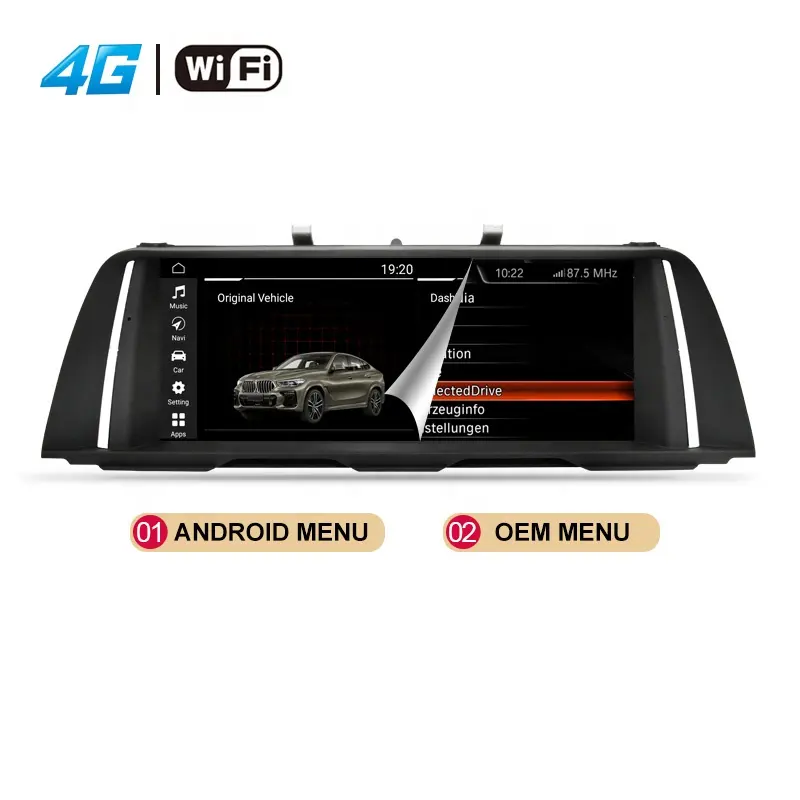 وحدة ملاحة GPS من YZG Carplay, وحدة ملاحة GPS مزودة بنظام التشغيل Android لسيارات BMW F10 5 Series NBT CIC F11 10.25 مزودة بـ 4G و 8 Core 2013