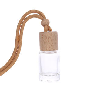 10ml Customization Color Car Round Shape Hanging Wooden Screw Cap <b>Diffuser</b> Perfume <b>Bottles</b> - Product Image 1