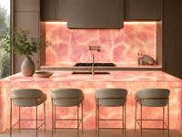 Dalle de marbre rose Poléage Effet Glacial Polie pour Panneau Mural Décoratif, Plan de Travail de Cuisine, Plateau de Meuble-Lavabo de Salle de Bain, Contour de Cheminée et Plateau de Console en Pierre