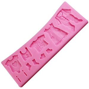 3D Bebé Ropa ducha DIY silicona pastel <span class=keywords><strong>molde</strong></span> <span class=keywords><strong>Fondant</strong></span> hornear pastel decoración <span class=keywords><strong>molde</strong></span> - Product Image 2