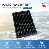 Bandeja de Transporte de Plástico HDPE Negra Resistente al Desgaste, Marca YZG, Directo de Fábrica, Personalizada para Piezas Automotrices, Hecha en China