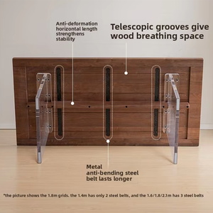 Highend Custom-made Solid Wood Modern <strong>Stable</strong> Dining Furniture Large Simple Rectangular Hotel Villa <strong>Table</strong> - Product Image 2