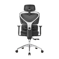 Ergonomischer Bürostuhl mit Lendenwirbelstütze, Drehstuhl mit Rollen, verstellbarer Hochlehner-Arbeitsstuhl für Erwachsene