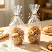 Sacs à fond carré de haute qualité, compatibles micro-ondes, pour gâteaux, emballages de confiseries gourmandes, recyclables, thermoscellables, pochettes verticales haute transparence