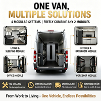 Système de rangement modulaire pour atelier de camionnettes utilitaires de entrepreneurs