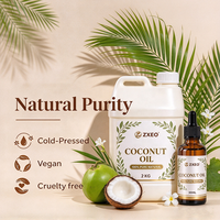 Huile de coco vierge multi-usage pressée à froid, non raffinée, naturelle, pour massage, soins de la peau, cheveux, fabrication de savon, aromathérapie, bricolage