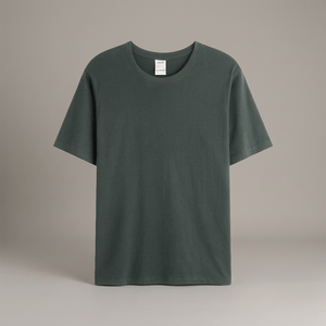 เสื้อยืดคอตตอน 200 แกรม ขายส่ง แขนสั้น สีพื้น ยูนิเซ็กส์ ทรงหลวม เสื้อเปล่าลำลอง ผ้าคอตตอนถัก 100% คอกลม - Product Image 2
