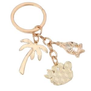 하와이 비치 비키니 열쇠 고리 여름 바다 게 에나멜 열쇠 고리 바다 휴가 기념품 선물 매력 펜던트 귀여운 코코넛 열쇠 고리 - Product Image 6