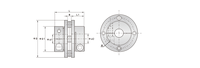 Accouplement en aluminium Qianrui à disque flexible unique Z2-a pour servomoteur et turbine à vapeur, garantie universelle