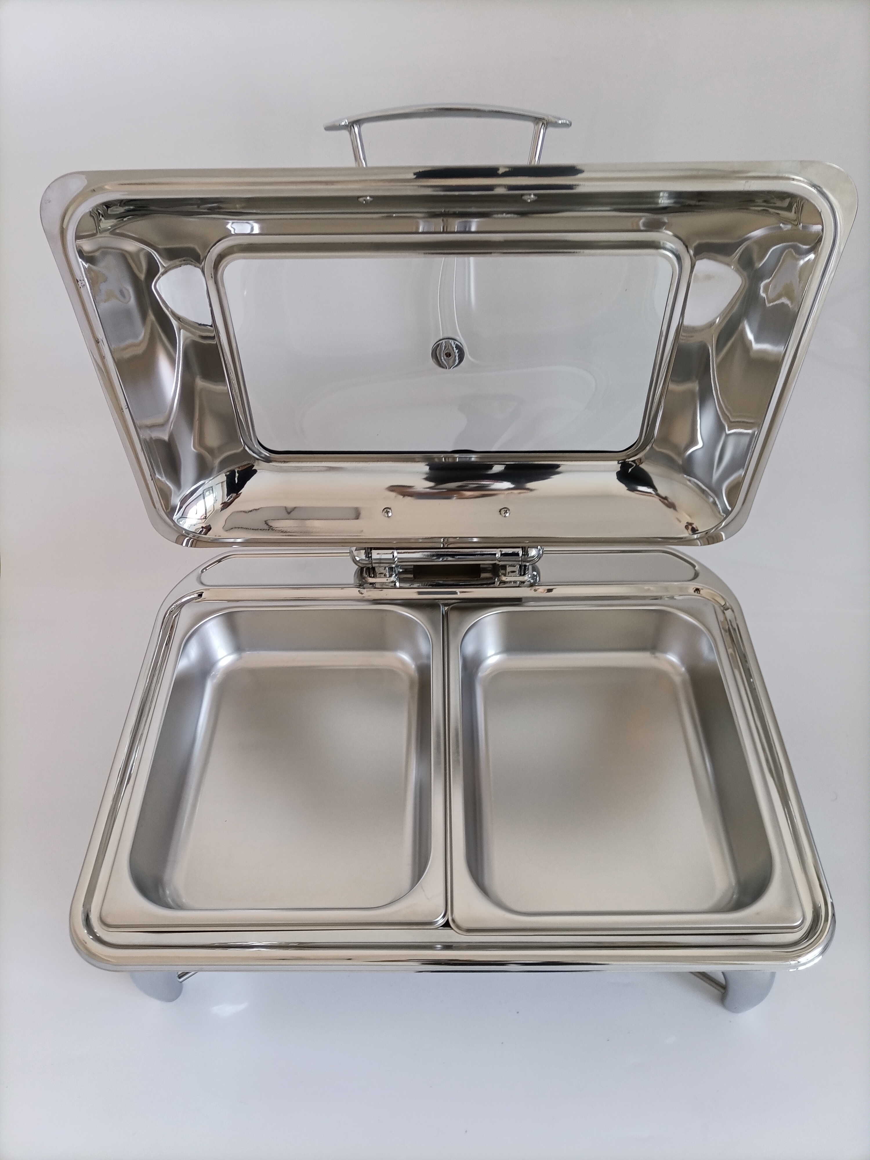 Luxury Roll Top Saving Chafing Dish Dishes Stainless Steel Buffet Food Warmer Display Set