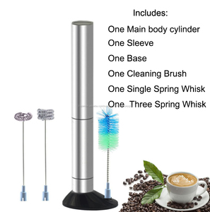 Canadá de individuales y <span class=keywords><strong>tres</strong></span> primavera cabeza automática batidor cabeza electrónica vaporizador de leche con soporte - Product Image 2